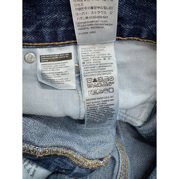 Levis 505 Jeans Men’s 36x32 Blue Regular Straight Leg Denim Medium Wash - Picture 5 of 9